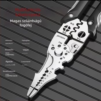 Drótleválasztó fogó – villanyszerelő eszköz, automata leválasztás, többfunkciós, hegyes állcsont, márka Starlight, szálvágás, súly 50