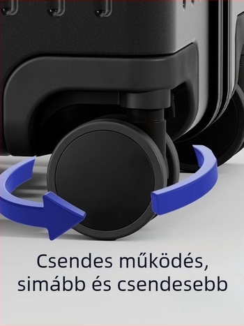 Cipzáras bőrönd TSA kombinációs zár, ABS+PC anyag, 2,9 kg, cipzáras nyitás, kézipoggyász kompatibilis