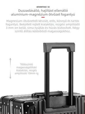 Cipzáras bőrönd TSA kombinációs zár, ABS+PC anyag, 2,9 kg, cipzáras nyitás, kézipoggyász kompatibilis