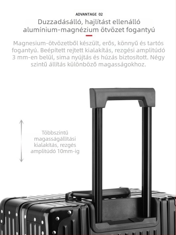 Cipzáras bőrönd TSA kombinációs zár, ABS+PC anyag, 2,9 kg, cipzáras nyitás, kézipoggyász kompatibilis