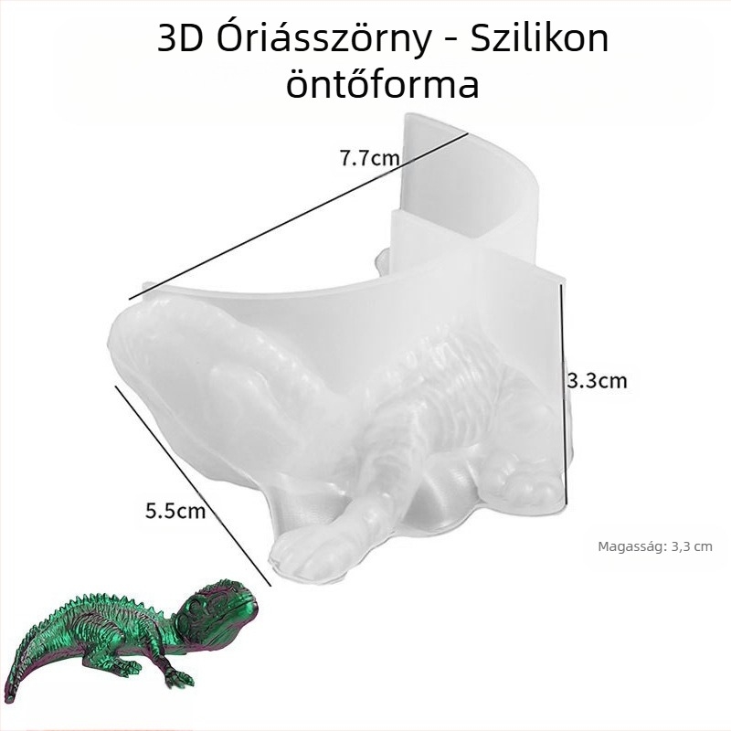 3D szilikon forma gyanta DIY-hoz – Tyrannosaurus Rex kölyök medál dísz