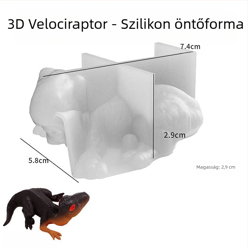 3D szilikon forma gyanta DIY-hoz – Tyrannosaurus Rex kölyök medál dísz