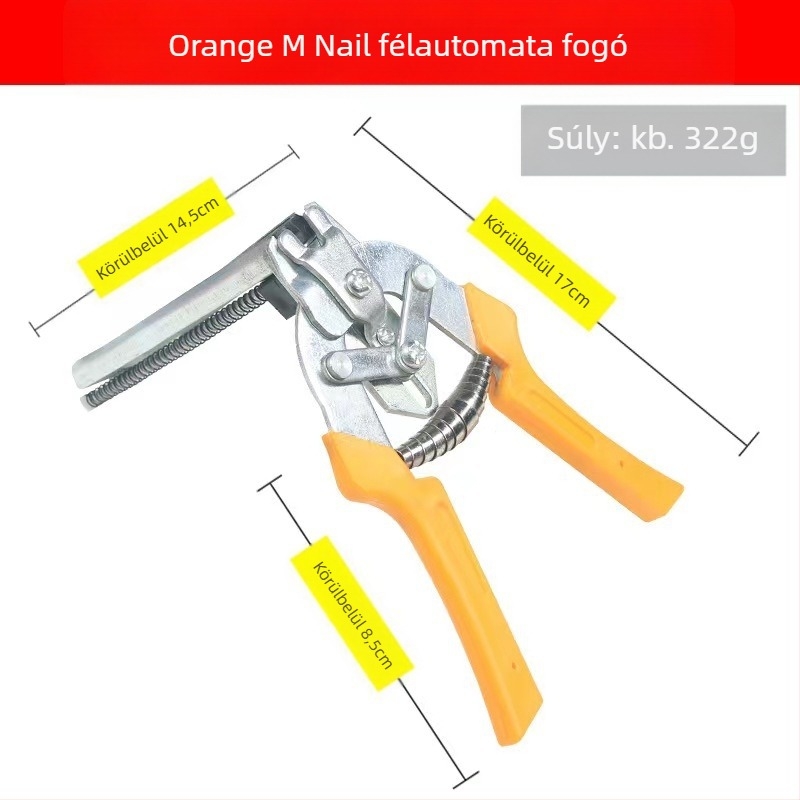 M-típusú Nail Ring Pliers, műanyag markolattal, rozsdamentes acél, fogók sorozata