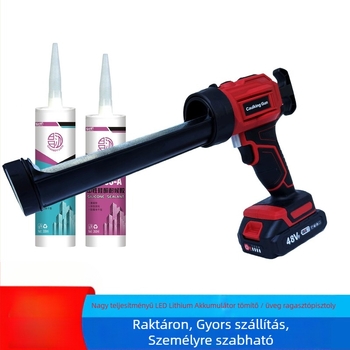 LED-es elektromos ragasztópisztoly Li-ion akkumulátorral, 21V, üveg ragasztóhoz și merev ragasztóhoz