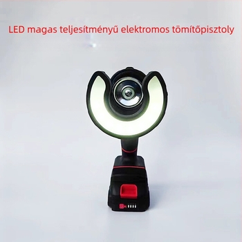 LED-es elektromos ragasztópisztoly Li-ion akkumulátorral, 21V, üveg ragasztóhoz și merev ragasztóhoz