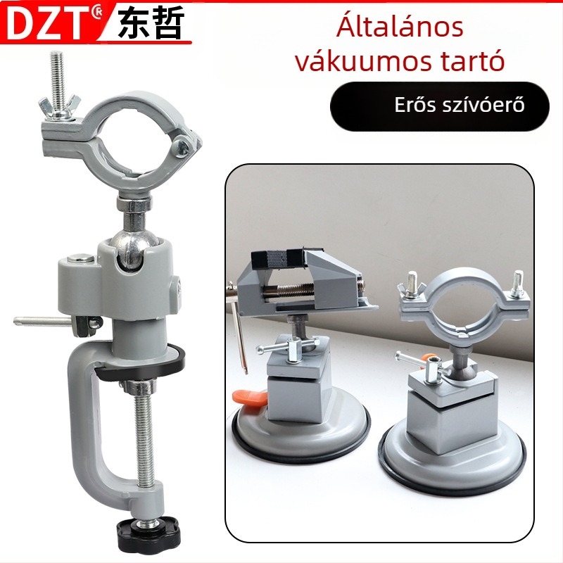 Univerzális forgó kis asztali fogó, 360° elforgatás, ADC12 alumínium ötvözet, fúróhoz tartó