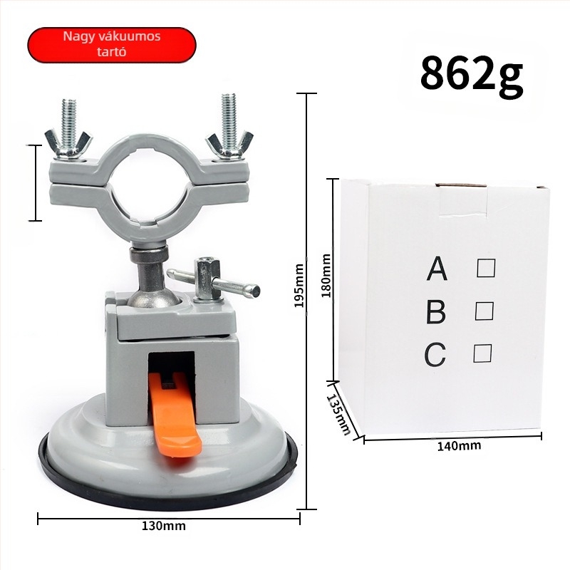 Univerzális forgó kis asztali fogó, 360° elforgatás, ADC12 alumínium ötvözet, fúróhoz tartó