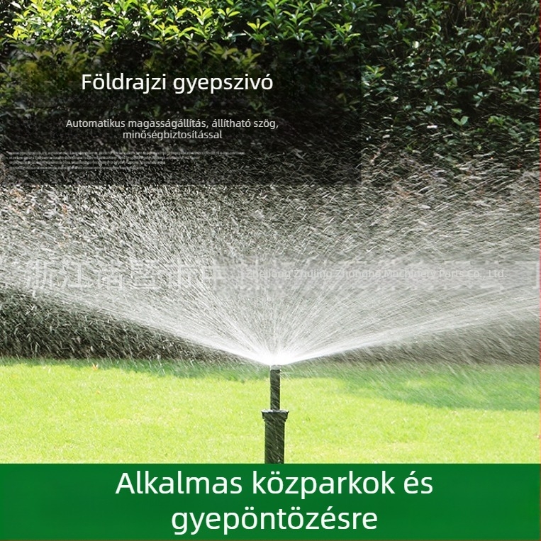 Ágyazott teleszkópos öntöző fűhöz és kerthez — Mérnöki műanyagok, Middle Hertz, 360° forgás emeléssel