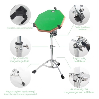 Pengyin vasból készült snare dob állvány, állítható, modell 001