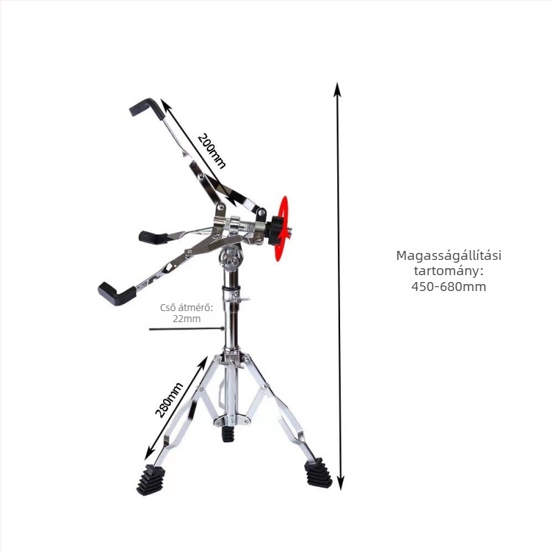 Pengyin vasból készült snare dob állvány, állítható, modell 001