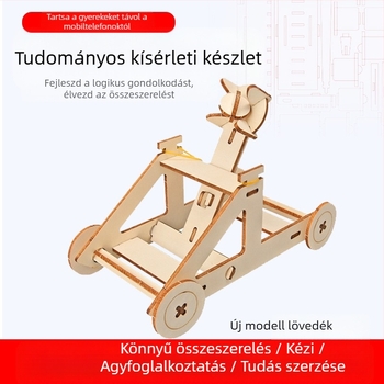 Fából készült tudományos kísérleti készlet DIY fizika invenciókhoz, nem elektromos, többfunkciós, 7-14 éveseknek
