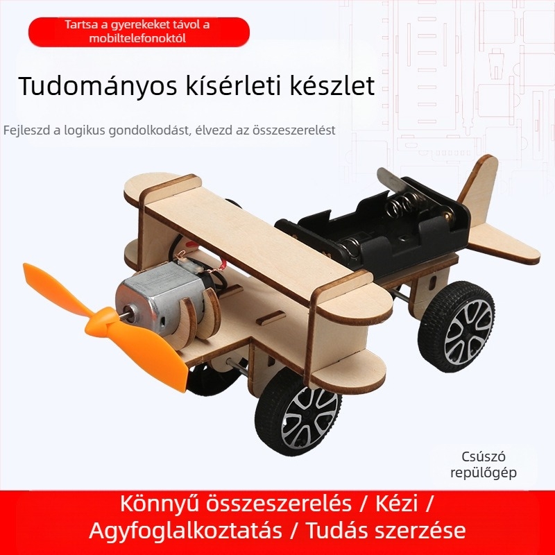 Fából készült tudományos kísérleti készlet DIY fizika invenciókhoz, nem elektromos, többfunkciós, 7-14 éveseknek