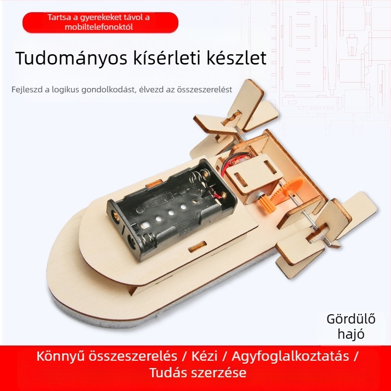 Fából készült tudományos kísérleti készlet DIY fizika invenciókhoz, nem elektromos, többfunkciós, 7-14 éveseknek