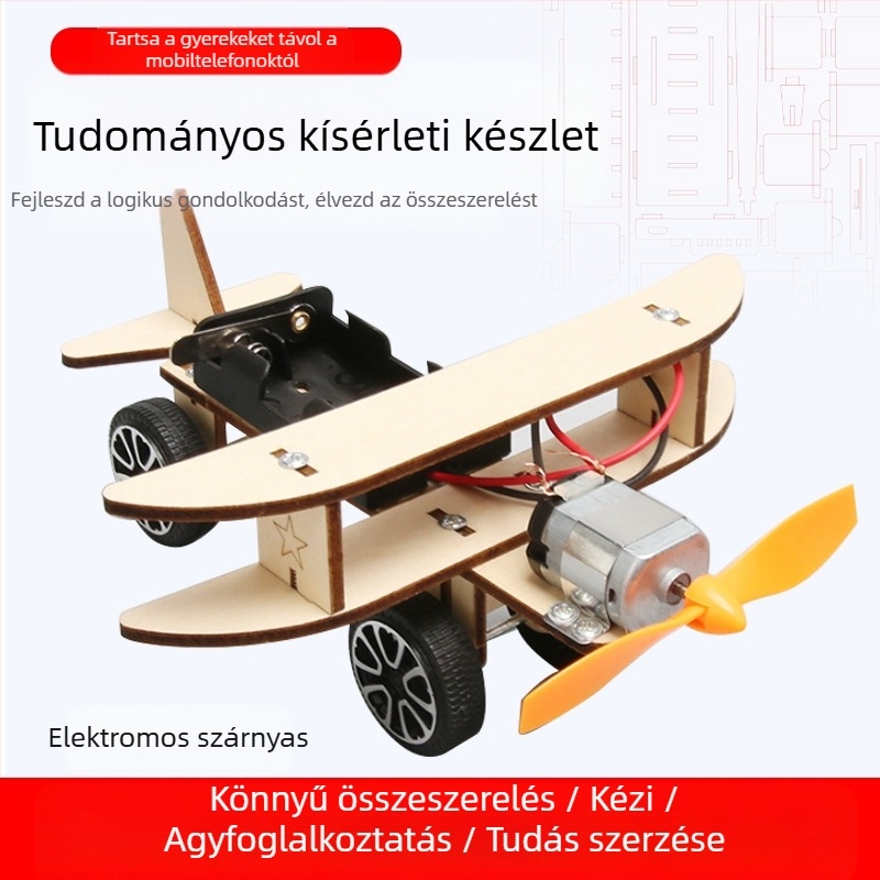 Fából készült tudományos kísérleti készlet DIY fizika invenciókhoz, nem elektromos, többfunkciós, 7-14 éveseknek