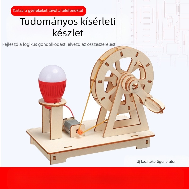 Fából készült tudományos kísérleti készlet DIY fizika invenciókhoz, nem elektromos, többfunkciós, 7-14 éveseknek
