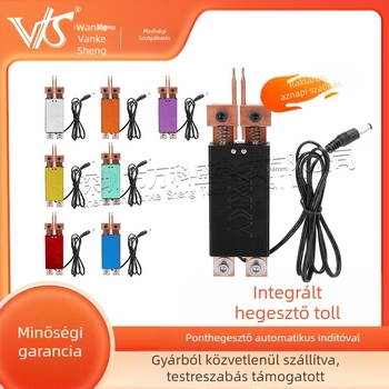 Beépített ponthegesztő toll automatikus indítással, egykezes működés, 12V bemenet, beépített 18650-es akkumulátor