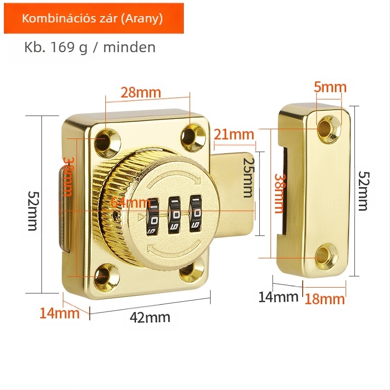 Ajtózár pillangó típusú, modell MMCX, cinkötvözet, felületkezelés: Egyéb