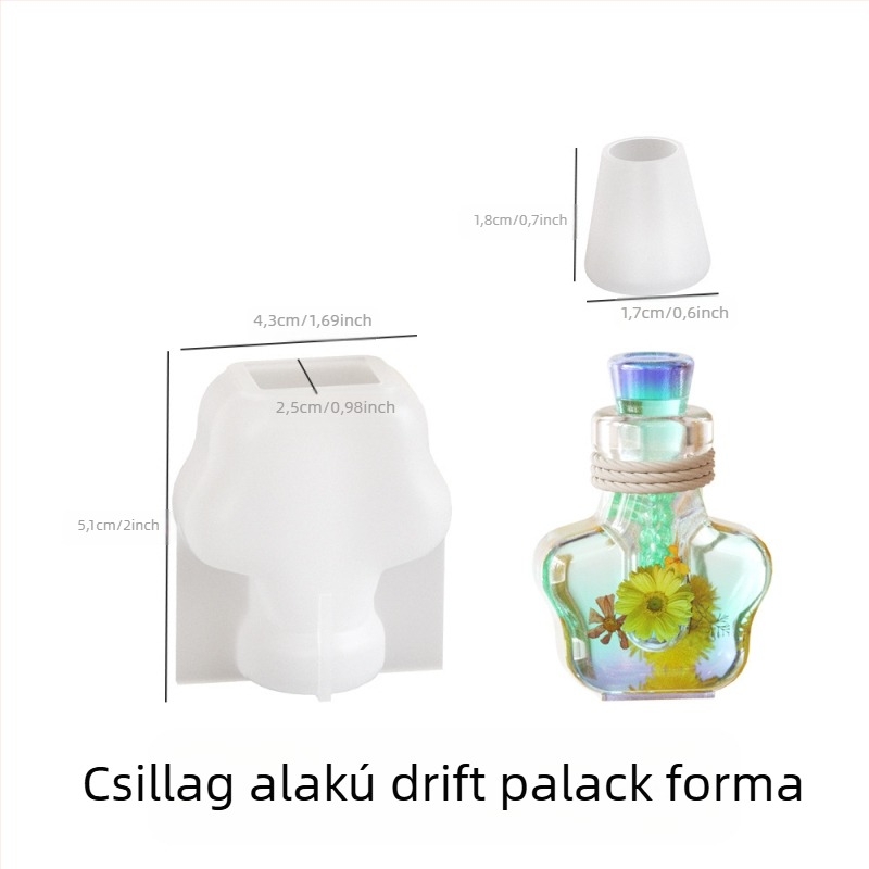 DIY ékszerkészítő formák: szilikon formák drift üvegekhez és kívánság üvegekhez, kristálygyanta Lake Light Stone Color, 2025 tavasz