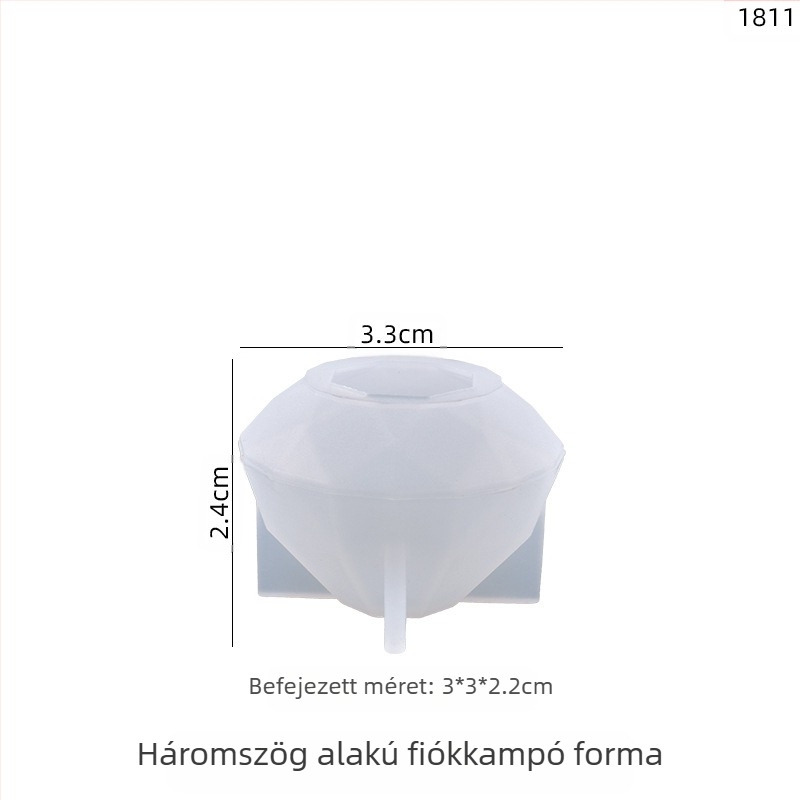 Silikonból készült forma gyantához – szabálytalan sokszög alak kristálycseppek DIY-hoz