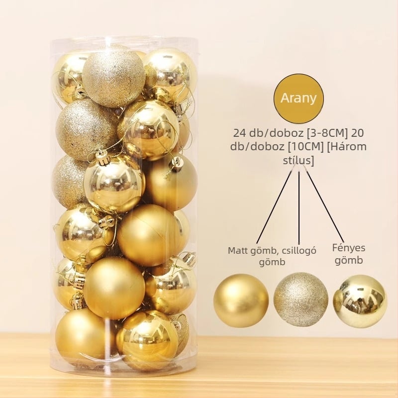 Karácsonyi gömb dekoráció, műanyag, modern művészeti stílus, elektroplating