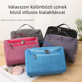 YUNMAI poliészter kozmetikai táska, koreai stílusú, kozmetikumok és higiéniai termékek tárolására utazáshoz