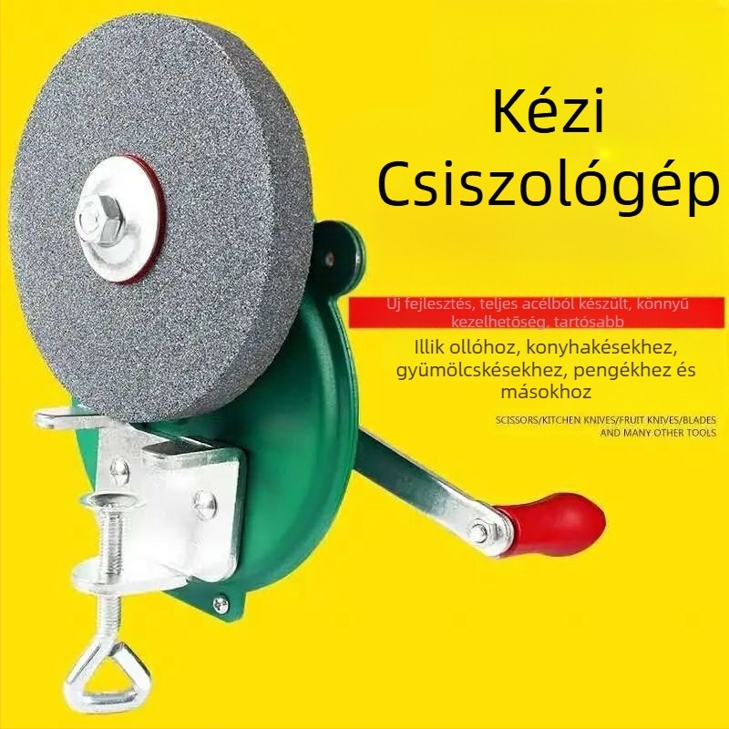 Késélező gép öntöttvas testtel, integrált kialakítás, 60 HRC, 500 rpm, ipari és háztartási használatra