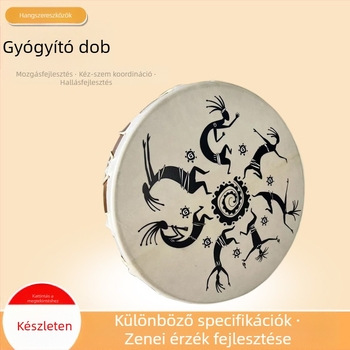 Juhbőrös kéz-dob felnőtteknek — sámán stílusú terápiás ütőhangszer jóga és hanggyógyítás