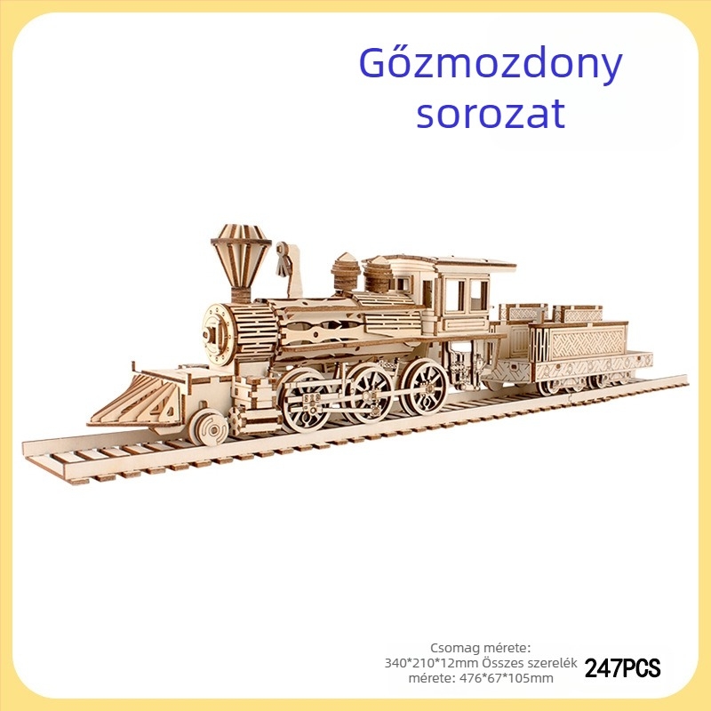 Fából készült 3D-s villamos modell gyerekeknek — DIY-barát, testreszabható a tervei alapján, 7–14 éveseknek