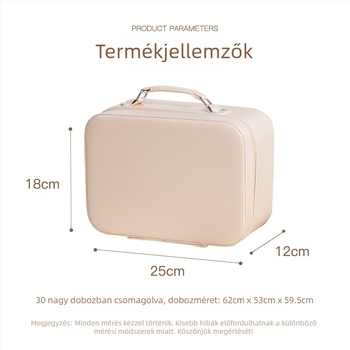 Tükrös kozmetikai táska, PU anyag, nagy kapacitású, hordozható, vízálló