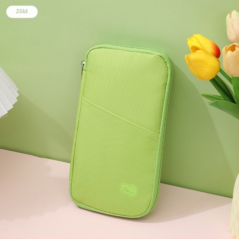 Uniszex útlevél- és dokumentumtartó – Oxford anyag, poliészter bélés, kártya- és jegy rendező, városi minimalista stílus