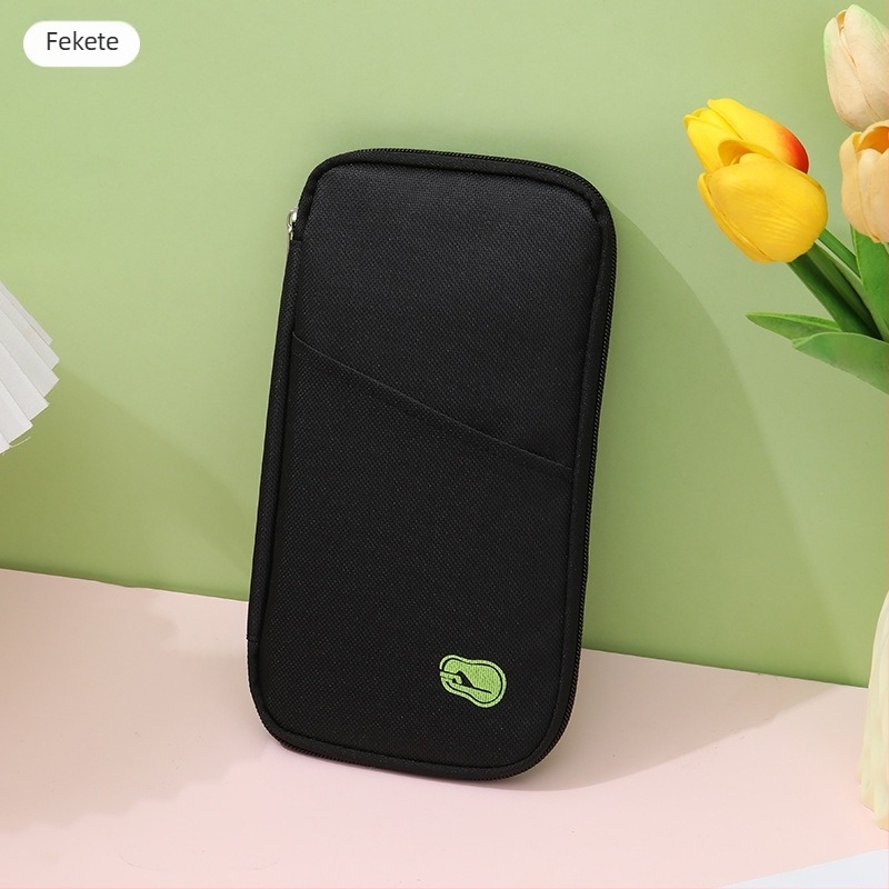 Uniszex útlevél- és dokumentumtartó – Oxford anyag, poliészter bélés, kártya- és jegy rendező, városi minimalista stílus