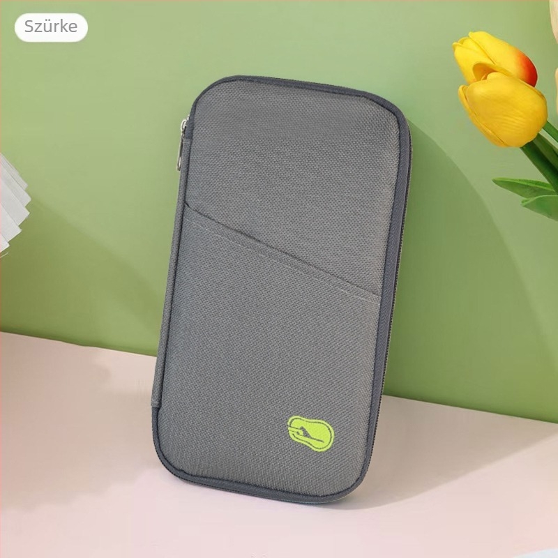 Uniszex útlevél- és dokumentumtartó – Oxford anyag, poliészter bélés, kártya- és jegy rendező, városi minimalista stílus