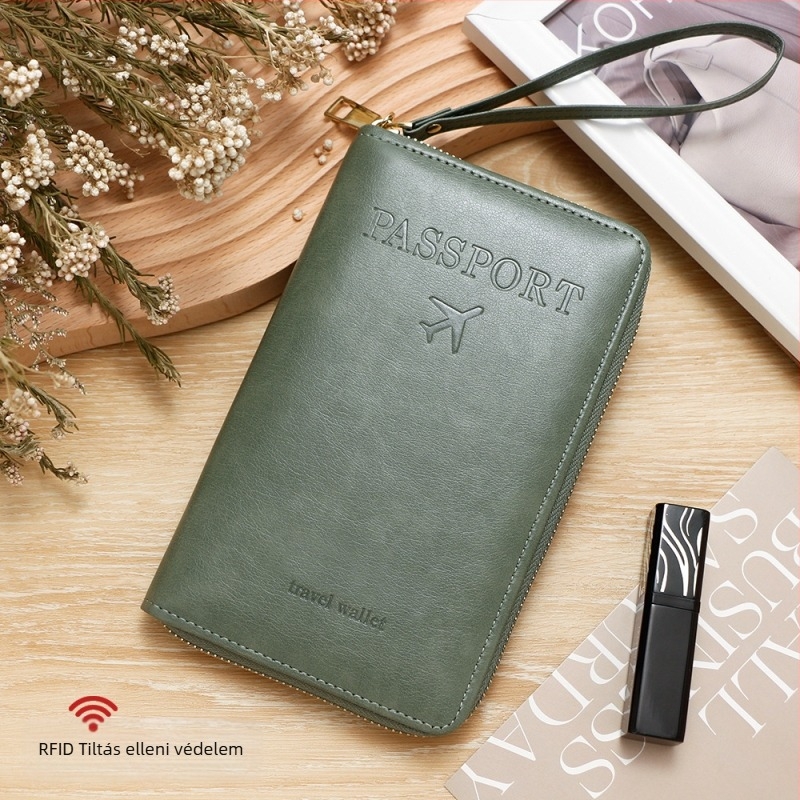PU utazó útlevél tartó — uniszex utazó szervező, egyszínű minta, poliészter bélés, 2024 tél.