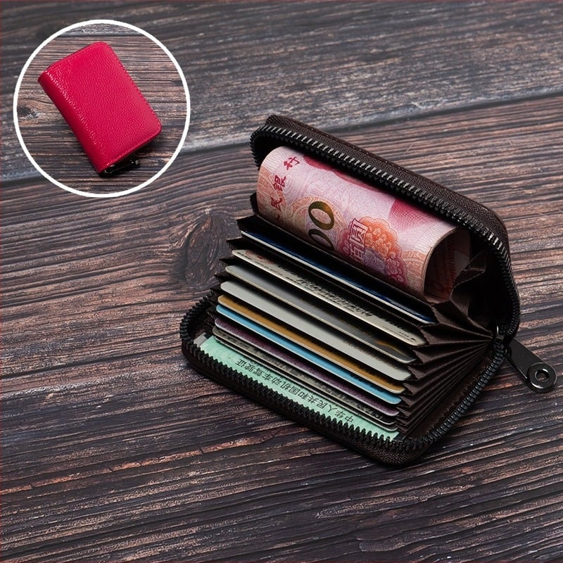 PU bőr RFID kártyatartó, lopás elleni védelem, uniszex, 1 hajtásos pénztárca, mindennapi használatra