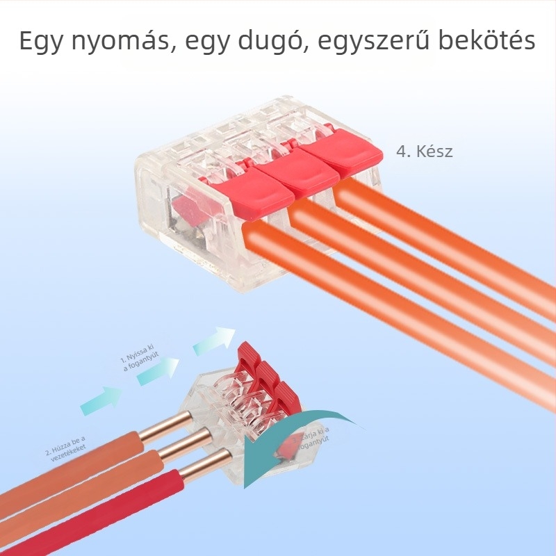 DIY YOU Series 41 gyorscsatlakozós terminálblokkok, 75/76/90 darabos készlet elektromos vezetékekhez