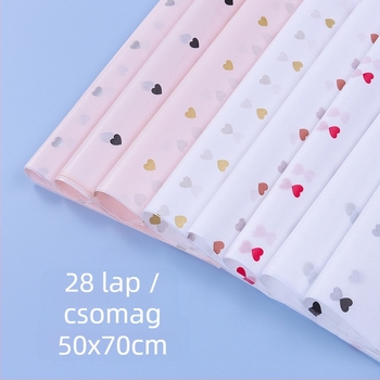 Kézzel készített virágcsokor csomagolópapír virágminta, OPP csomagolás