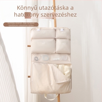 Akasztós utazótároló táska, poliészter, egyszerű modern stílus, fehérnemű és ruhák számára