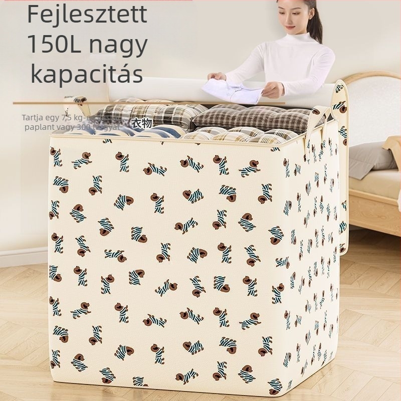 Ruha tároló táska nem szövött anyagból, autóhoz használható, hordozható, 0-5 L kapacitás, zárási funkció