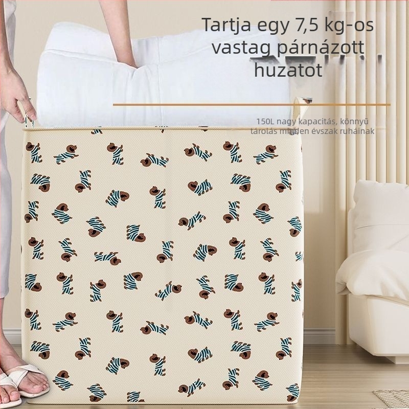 Ruha tároló táska nem szövött anyagból, autóhoz használható, hordozható, 0-5 L kapacitás, zárási funkció