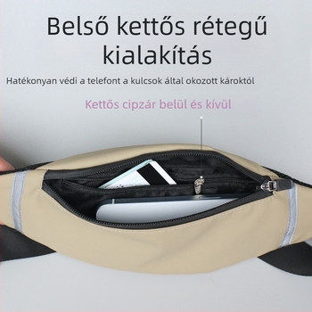 Kültéri futáshoz készült derékpántos sporttáska, légáteresztő, ultrakönnyű, antibakteriális, terheléscsökkentő membránanyag, unisex