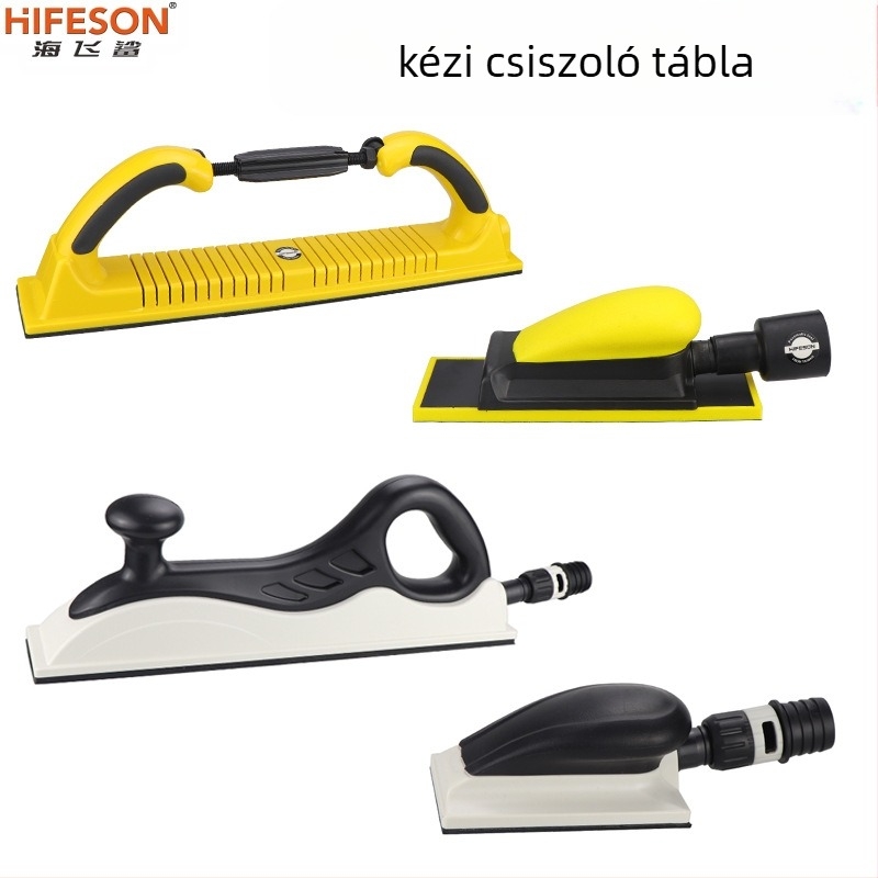 Kézi csiszolódeszka állítható téglalap alakú csiszolóval, csiszoláshoz, polírozáshoz és száraz csiszoláshoz, porelszívó rendszerrel.