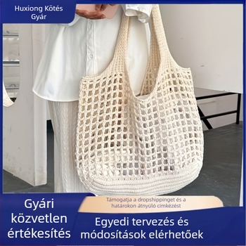 Városi egyszerű stílusú tote táska, poliészter, ovális forma, felső nyitás, dupla vállpánt