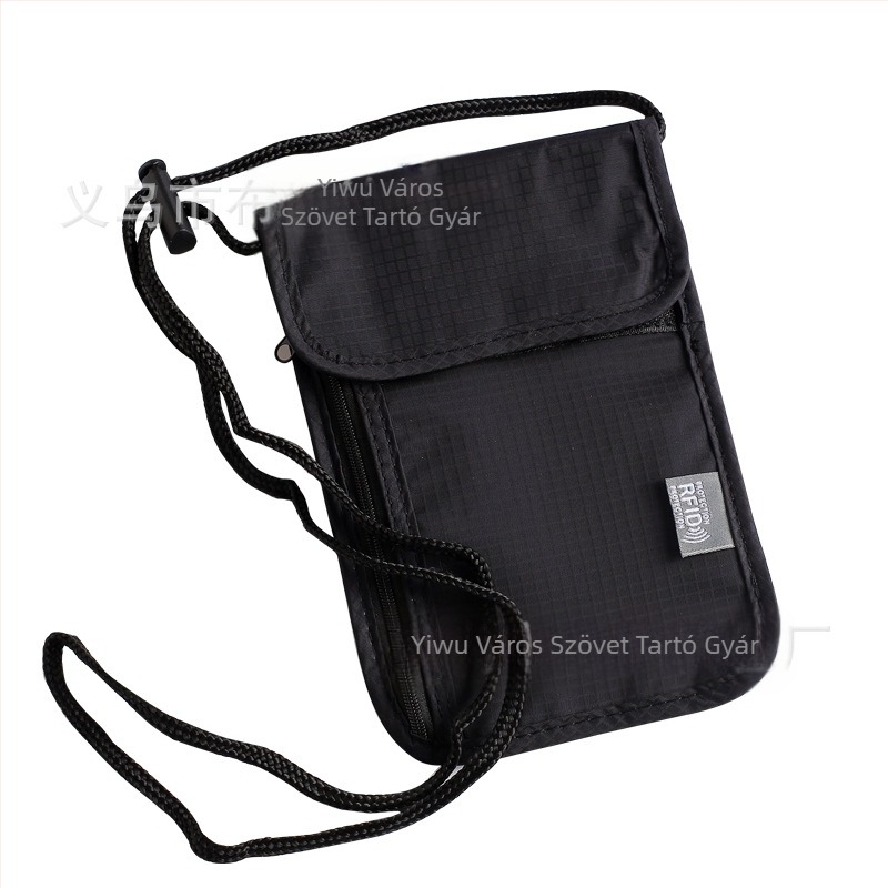 Vízálló útlevél tasak RFID védelemmel, utazási dokumentumok rendezője, nylonból készült messenger táska, modell 016