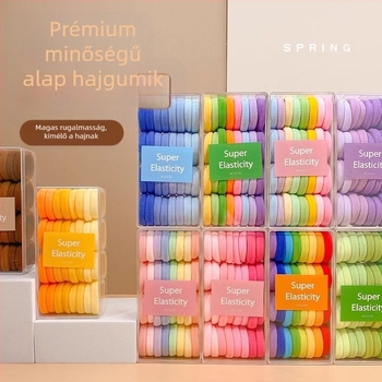 Gyerekeknek szóló textil hajgumi, japán/koreai stílus, nagy rugalmasság, tartós