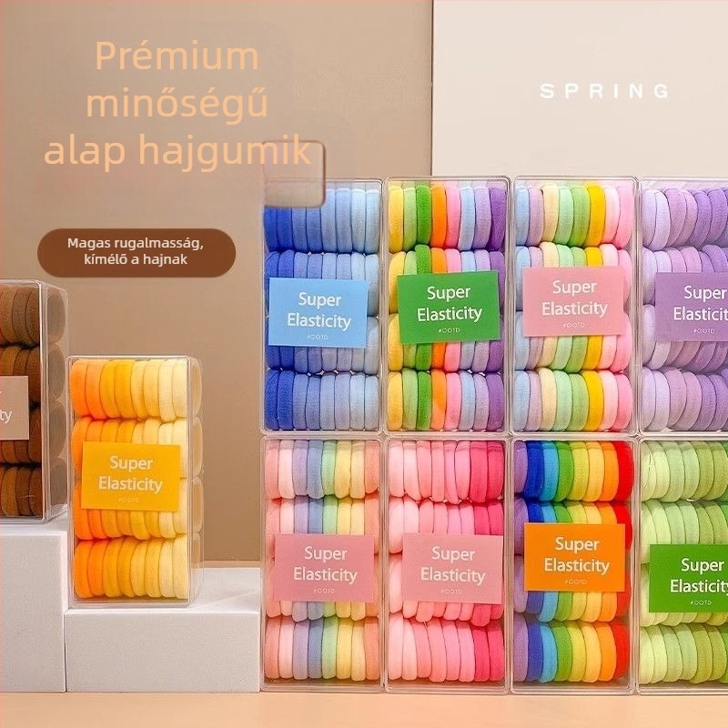 Gyerekeknek szóló textil hajgumi, japán/koreai stílus, nagy rugalmasság, tartós