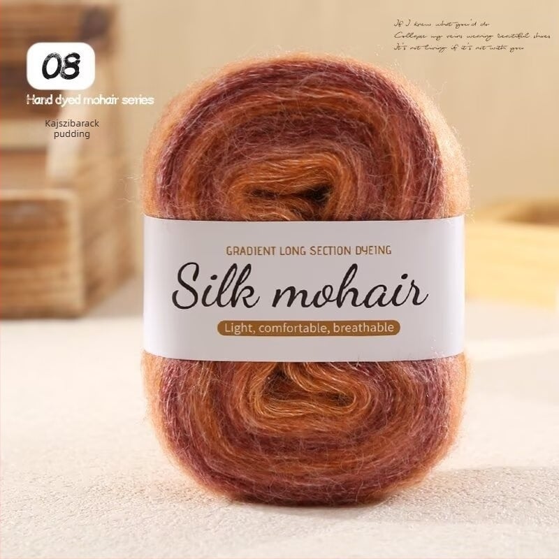 Mohair gyapjúfonal gömb, 50 g, gradientes színátmenet, kézi kötéshez pulóverek és sálak