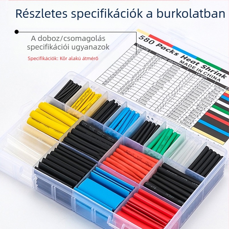 Hőzsugorcső vízálló szigetelő hüvely kábelekhez és adatkábelekhez (PP; gépjavításra)