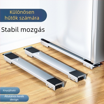Mosógép alátámasztó keret rezgésbiztos magasságállítású, mozgatható univerzális kerekekkel