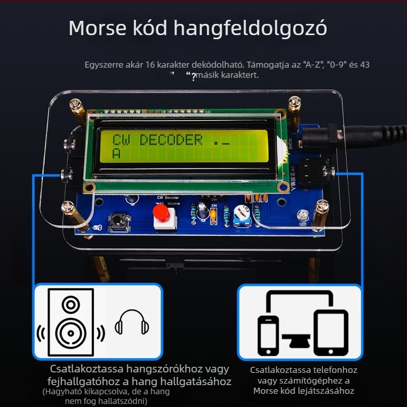 Core Storm CW Morse-kód dekóder alkatrész készlet forrasztási gyakorlatokhoz