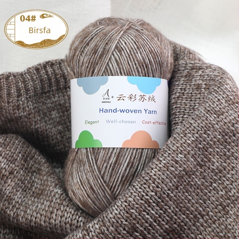 Kézzel kötött sál és pulóver fonal, gyapjú-pamut keverék, gyapjú szálak csoportos fonal, márka Comfortable